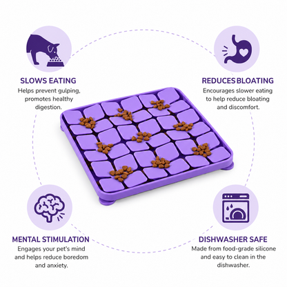 Interactive Slow Feeder Puzzle Mat
