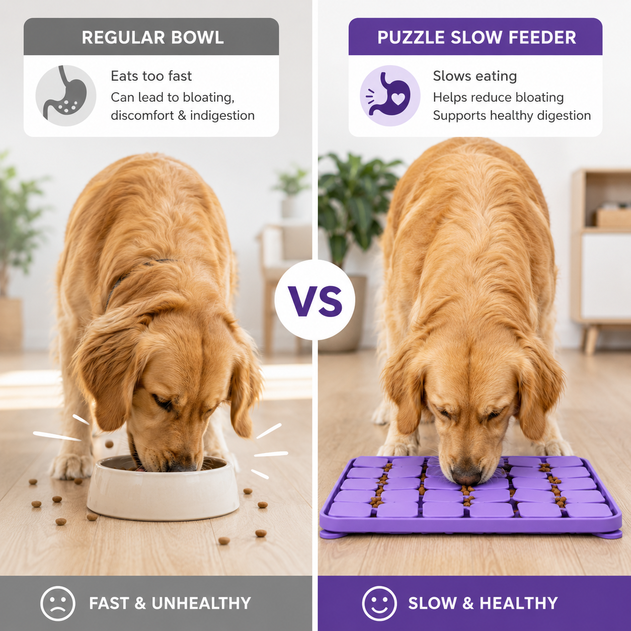 Interactive Slow Feeder Puzzle Mat